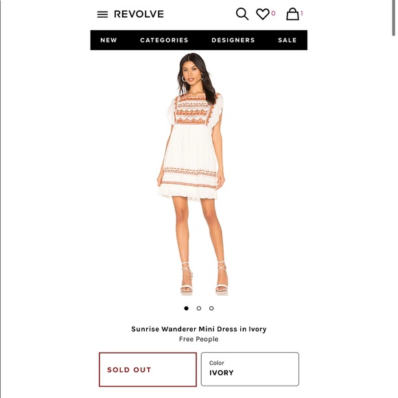 FREE PEOPLE Sunrise Keyhole Embroidered Dress - Picture 1 of 5